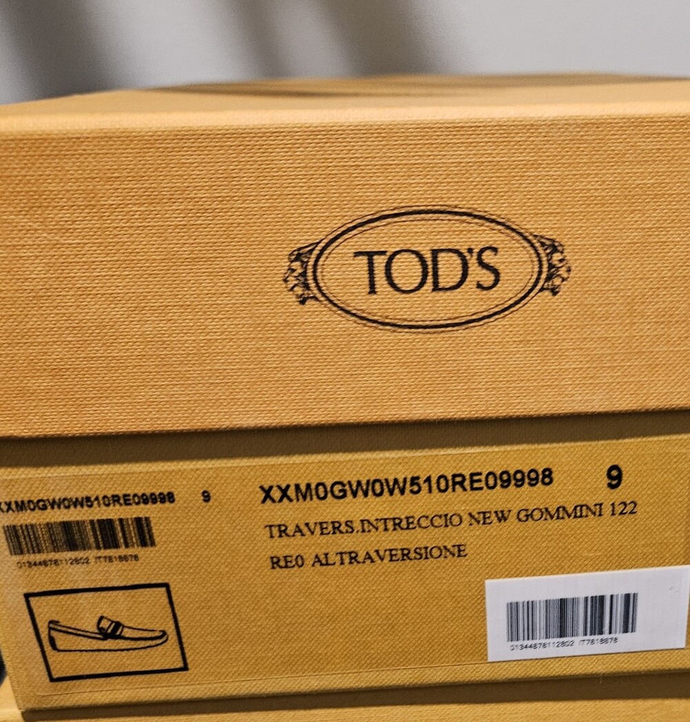 TOD'S Men's Suede New Gommini 122 Driving Shoes Loafers - UK 9/US 10, Navy Blue